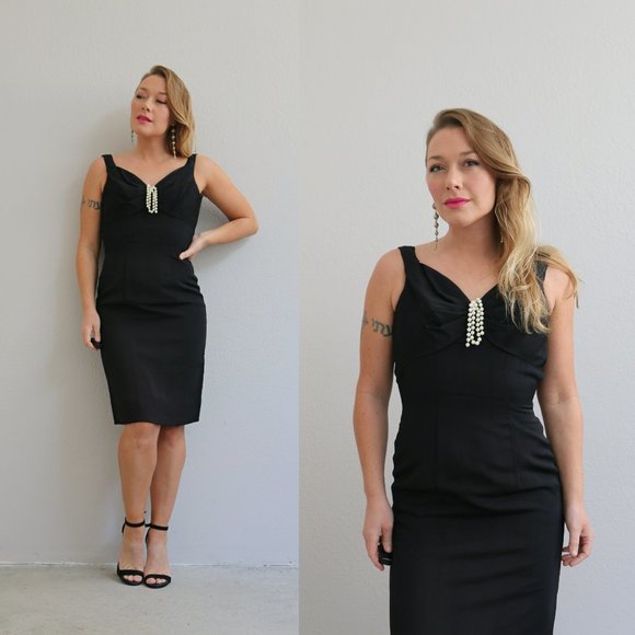 Deadstock 1960's Lilli Diamond Sheath Evening Dress // Women's Size xxs/xs
